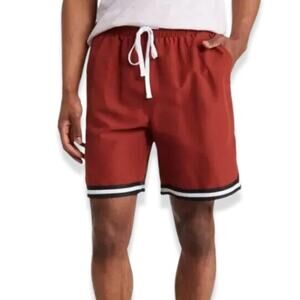 Abound Athletic Shorts Adjustable Drawstring Elastic Waist Rust Red xxl nwt